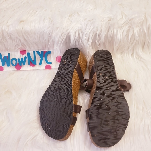 LOLA SABBIA Wedge Sandal Cork Leather Spain 36 6 - Picture 6 of 8